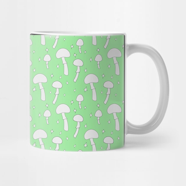 Mushroom Pattern Green by riss-the-rat